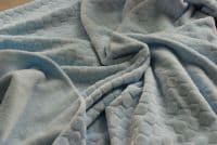 Double Sided Cuddle soft Fleece Fabric Material - BUBBLE PALE BLUE